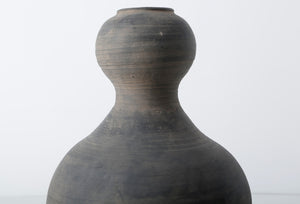 Lilys 12" Earthy Gray Pottery Gourd-Shaped Vase 8064-1