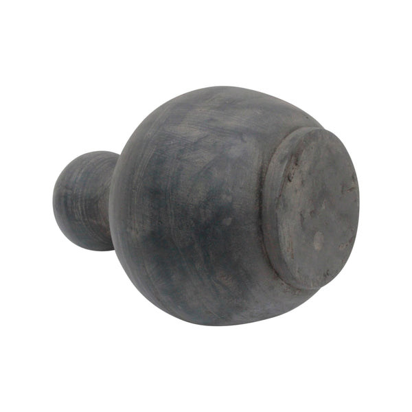 Lilys 12" Earthy Gray Pottery Gourd-Shaped Vase 8064-1