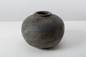 Lilys 10" Earthy Gray Pottery Pot Round 8064-7