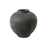 Lilys 10" Earthy Gray Pottery Pot Apple-Shape Small 8064-9