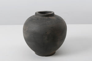 Lilys 10" Earthy Gray Pottery Pot Apple-Shape Small 8064-9