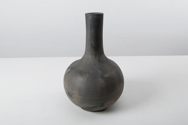 Lilys 16" Earthy Gray Pottery Globular Vase 8064-11