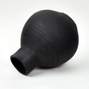 Lilys 11" Earthy Gray Pottery Globular Vase Small 8064-12