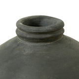 Lilys 12" Earthy Gray Pottery Vase Round Small Opening 8064-13