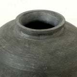 Lilys 12" Earthy Gray Pottery Vase Cylinder-Shaped 8064-19