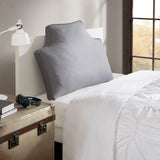 Intelligent Design Oversized Headboard Casual 100% Cotton Canvas Pillow ID30-1482 Grey