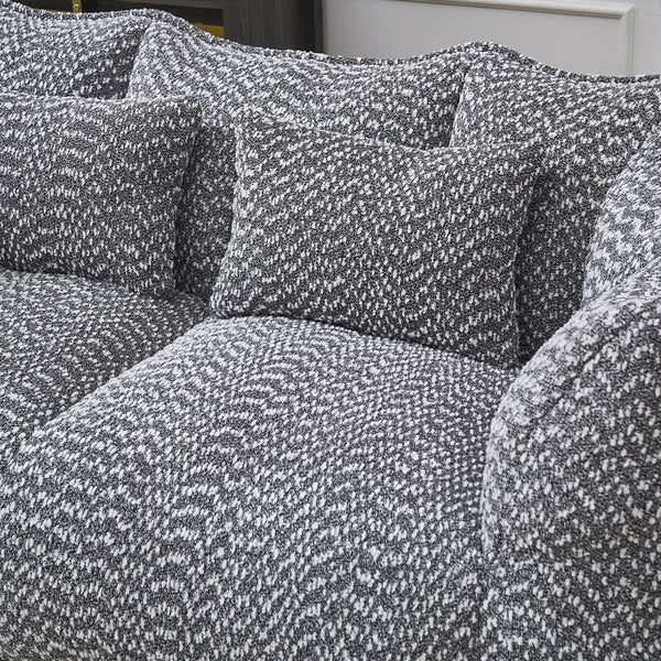 English Elm Soft Plush Foam Beanbag Chair for Two People, Square Recliner Sofa With Superfiber Comfort Embrace Grey W1996P252274