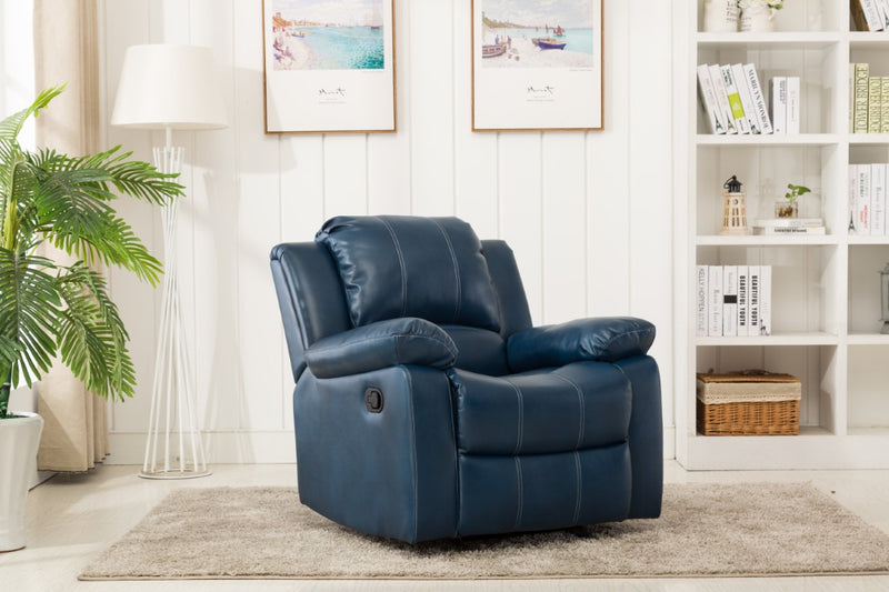 Blue swivel rocker recliner deals