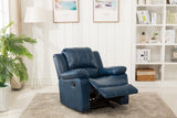 Comfort Pointe Clifton Navy Blue Leather Gel Glider Rocker Recliner Navy Blue