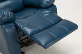 Comfort Pointe Clifton Navy Blue Leather Gel Glider Rocker Recliner Navy Blue