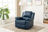 Comfort Pointe Clifton Navy Blue Leather Gel Glider Rocker Recliner Navy Blue