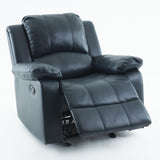 Comfort Pointe Clifton Midnight Blue Leather Gel Glider Rocker Recliner Midnight Blue 8070-14