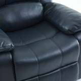 Comfort Pointe Clifton Midnight Blue Leather Gel Glider Rocker Recliner Midnight Blue 8070-14