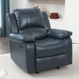 Comfort Pointe Clifton Midnight Blue Leather Gel Glider Rocker Recliner Midnight Blue 8070-14