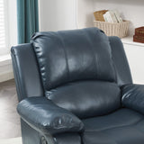 Comfort Pointe Clifton Midnight Blue Leather Gel Glider Rocker Recliner Midnight Blue 8070-14