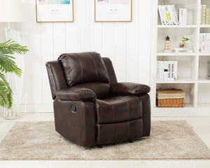 Comfort Pointe Clifton Burnished Brown Leather Gel Glider Rocker Recliner Burnished Brown