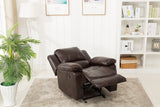 Comfort Pointe Clifton Burnished Brown Leather Gel Glider Rocker Recliner Burnished Brown