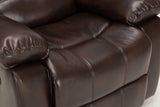 Comfort Pointe Clifton Burnished Brown Leather Gel Glider Rocker Recliner Burnished Brown