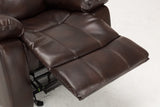 Comfort Pointe Clifton Burnished Brown Leather Gel Glider Rocker Recliner Burnished Brown