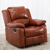 Comfort Pointe Clifton Caramel Leather Gel Glider Rocker Recliner Caramel