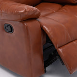 Comfort Pointe Clifton Caramel Leather Gel Glider Rocker Recliner Caramel