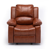 Comfort Pointe Clifton Caramel Leather Gel Glider Rocker Recliner Caramel