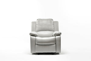 Comfort Pointe Clifton Ivory Leather Gel Glider Rocker Recliner Ivory