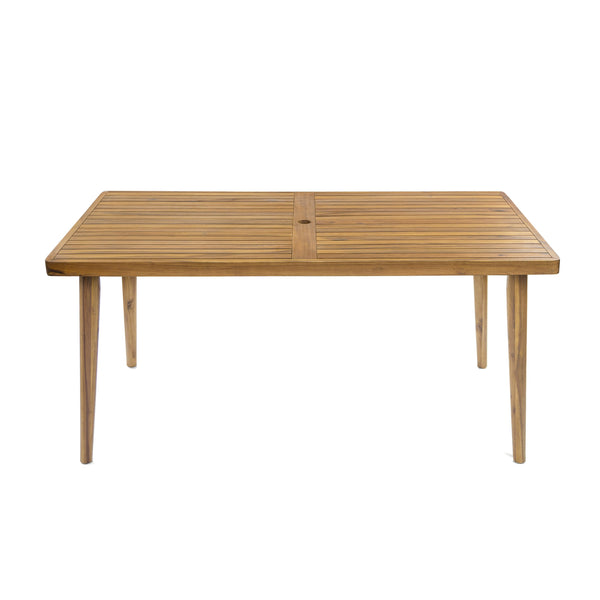 English Elm Christopher Knight Home® - Elko 7-Piece Outdoor Patio Dining Set With Teak-Finished Chairs & Acacia Wood Table For Gatherings ELKOJANI7PCDSETT