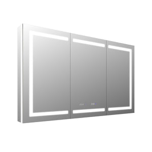 English Elm Smart Led Medicine Cabinet with Dual Lighting Anti-fog Dimming and Built-in Power Outlet W637P148115