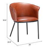 Garston Dining Chair Brown 110176 Zuo Modern