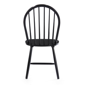 English Elm Christopher Knight Home® - 36 Countryhouse Spindle Back Dining Chair 36in High Back Farmhouse Style Durable Rubberwood Seat Black 56487.00BLK