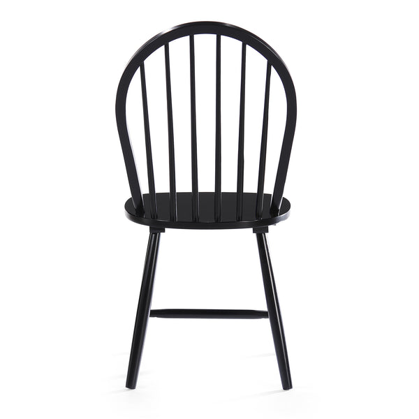 English Elm Christopher Knight Home® - 36 Countryhouse Spindle Back Dining Chair 36in High Back Farmhouse Style Durable Rubberwood Seat Black 56487.00BLK