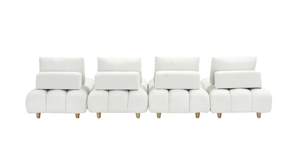 English Elm 120 Plush Teddy Sofa 120" Long Spacious 4-Seater with Solid Wood Frame, Spring Cushion Comfort Beige W1658S00065