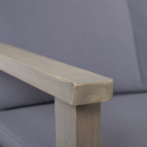 English Elm Christopher Knight Home® - Outdoor Acacia Wood Club Chairs with Cushions Dark Grey Set of 2 — Water‑Resistant Cushions, Open Slat Design, Durable 33.5" x 26" x 21.75" 66464.00DGRY