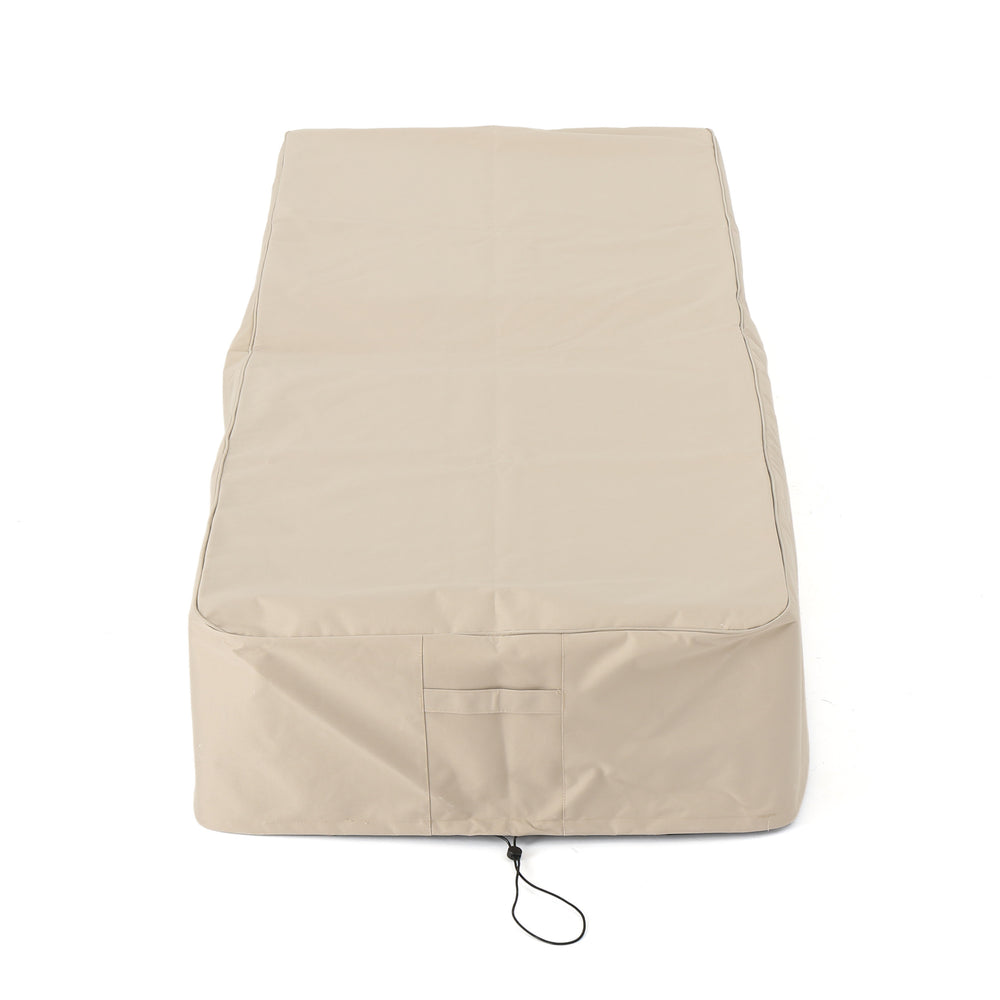 English Elm Christopher Knight Home® - 60005.00MP2 Waterproof Chaise Lounge Set Cover Beige – Eco-Friendly 100% Polyester, Lightweight Foldable Protection N775P237667B