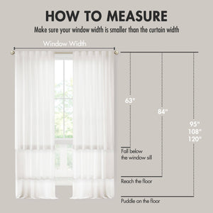 English Elm 2 Pcs Elegant White 52X108" Rod Pocket Curtains – Light-Filtering, Durable Polyester Panels B035P319837