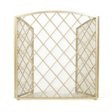 Christopher Knight Home® - Noble House - Amiyah 3 Panelled Iron Fireplace Screen