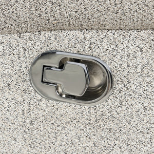 English Elm Contemporary Sandbach Manual Glider Recliner with Padded Track Arms, Smooth Motion, Soft Neutral Fabric Upholstery Light Gray 36 L x 30 W x 27 H B2741P385040