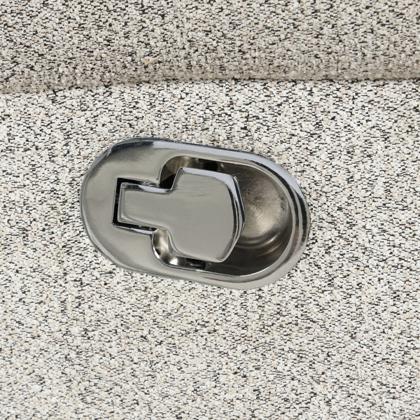 English Elm Contemporary Sandbach Manual Glider Recliner with Padded Track Arms, Smooth Motion, Soft Neutral Fabric Upholstery Light Gray 36 L x 30 W x 27 H B2741P385040