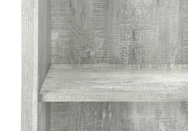 English Elm Bookshelf, 5-Tier Modern Etagere with 3 Adjustable Shelves and Reclaimed Wood-Look Finish, Compact Grey 50 L x 15 W x 7 H B2710P219743