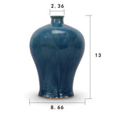 Lilys Blue Vintage Style Blue-Green Ceramic Plum Vase 8078-2