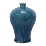 Lilys Blue Vintage Style Blue-Green Ceramic Plum Vase 8078-2