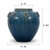 Lilys Vintage Style Blue-Green Ceramic Pot With Six Loop 8079-1