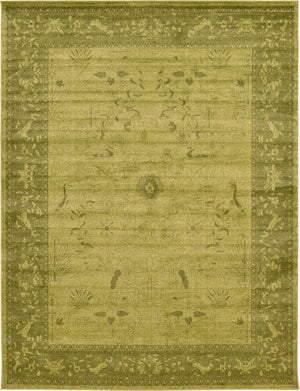 Unique Loom La Jolla Floral Machine Made Floral Rug Green, Green/Light Green 9' 10" x 13' 0"