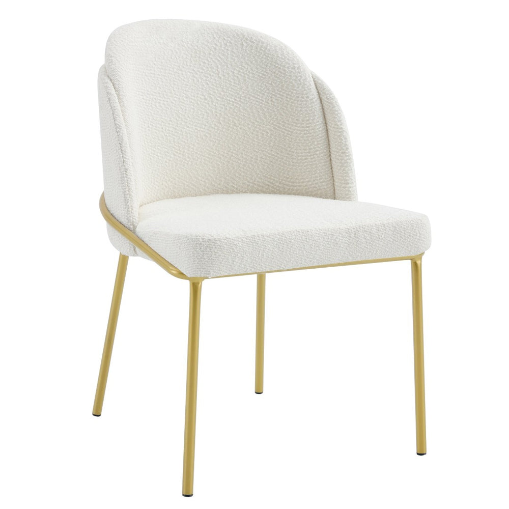 English Elm Set Set Of 2 Modern Dining Chairs With White Upholstered Seats And Brown Legs For Stylish Comfort W370P193934-GIGA