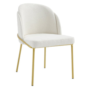 English Elm Set Set Of 2 Modern Dining Chairs With White Upholstered Seats And Brown Legs For Stylish Comfort W370P193934-GIGA