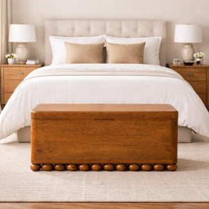 English Elm Solid Wood Handcrafted Lift Top Storage Bench for Bedroom Entryway or Hallway B182P490941