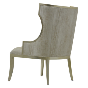Garson Silver Armchair - Chic Wingback Design in Fresh Files Linen for Timeless Elegance & Comfort
