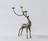 Lilys Bronze Holiday Reindeer Candle Holder With Silver Inlay 8082