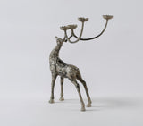 Lilys Bronze Holiday Reindeer Candle Holder With Silver Inlay 8082